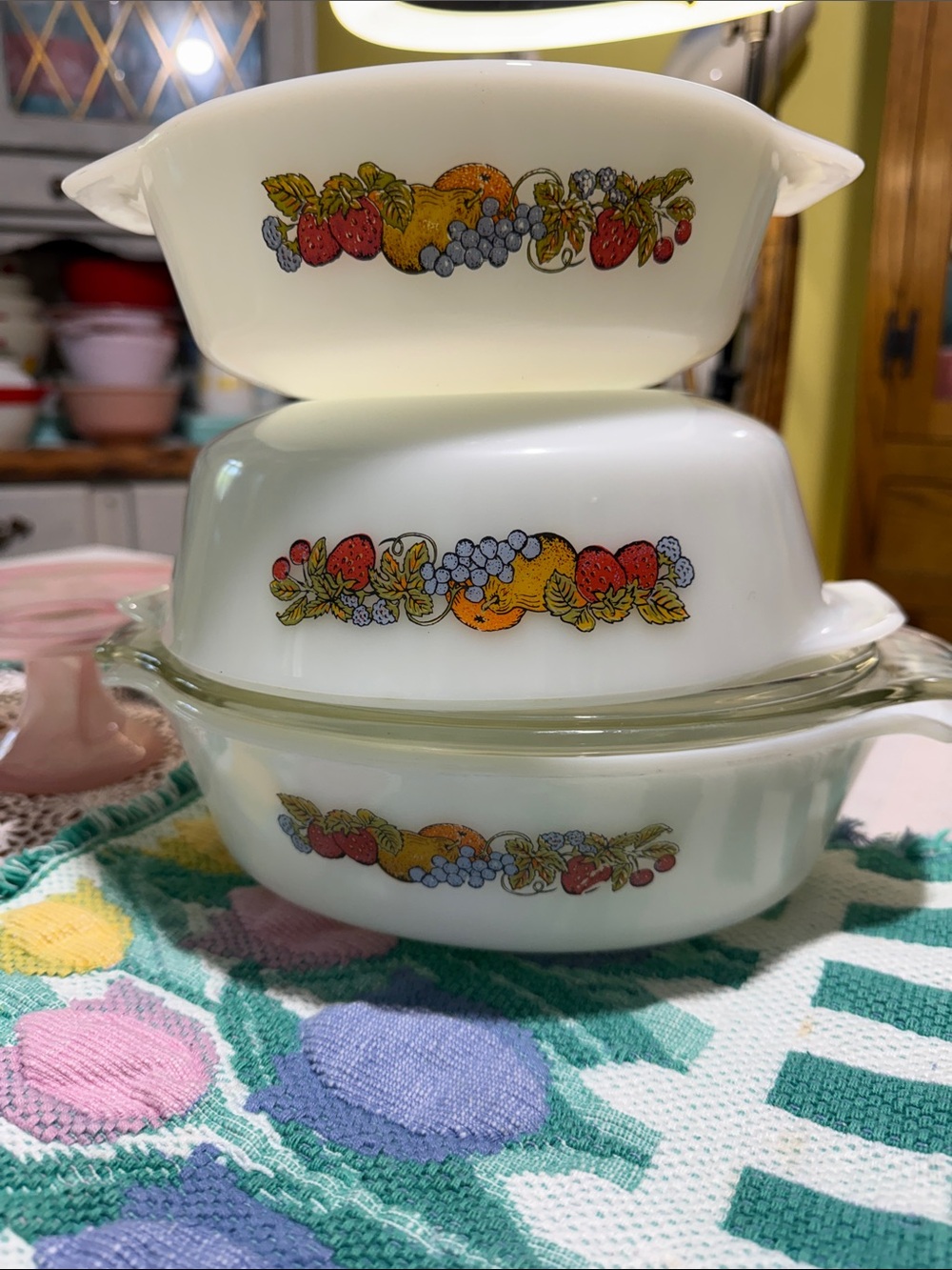 Anchor Hocking nature bounty harvest Glass Casserole Set